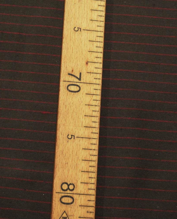Ткань Хлопок Костюмный 1685 цвет коричневый в полоску картинка 2