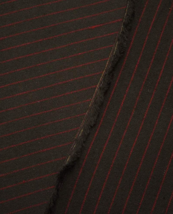 Ткань Хлопок Костюмный 1685 цвет коричневый в полоску картинка 1
