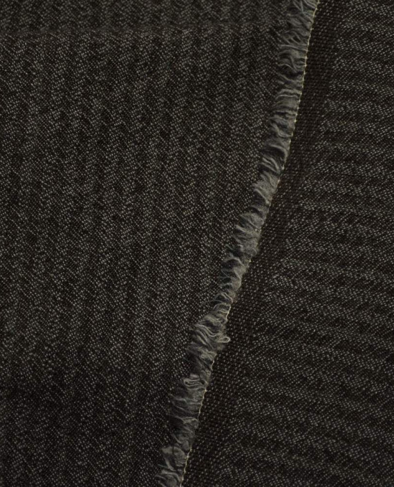 Ткань Хлопок Костюмный 1686 цвет черный в полоску картинка 2