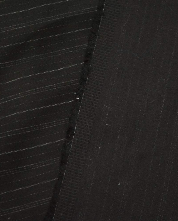 Ткань Хлопок Костюмный 1695 цвет черный в полоску картинка 1