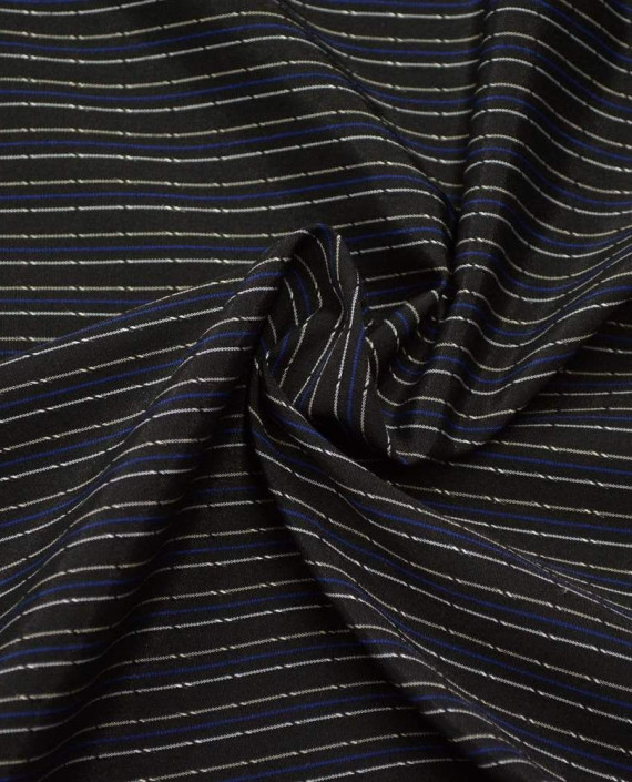 Ткань Хлопок Рубашечный 1700 цвет черный в полоску картинка