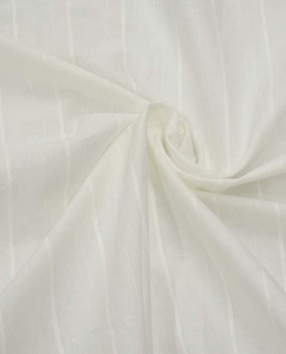 Ткань Хлопок Рубашечный 1706 цвет белый в полоску картинка