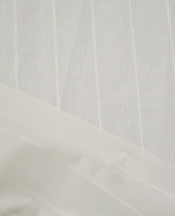 Ткань Хлопок Рубашечный 1706 цвет белый в полоску картинка 2