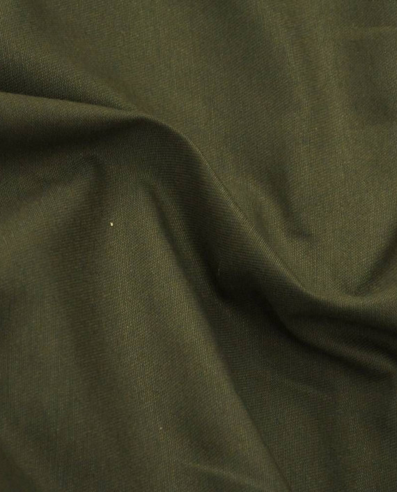 Ткань Хлопок Костюмный 1723 цвет хаки картинка 1