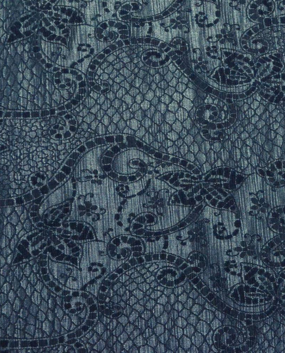 Ткань Жаккард 0151 цвет синий абстрактный картинка