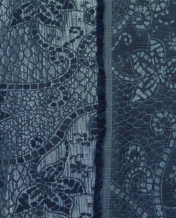 Ткань Жаккард 0151 цвет синий абстрактный картинка 1