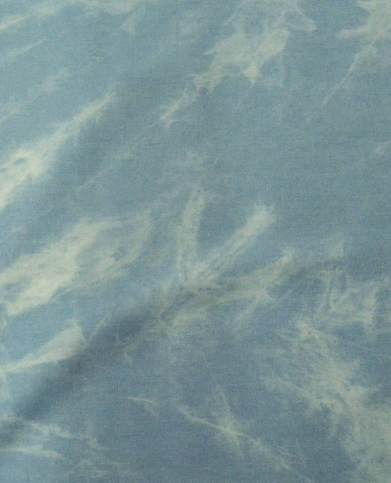 Ткань Хлопок Костюмно-рубашечный 1776 цвет голубой абстрактный картинка
