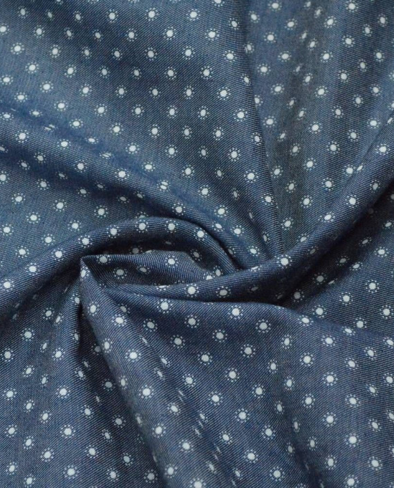 Ткань Хлопок Рубашечный 1779 цвет синий в клетку картинка