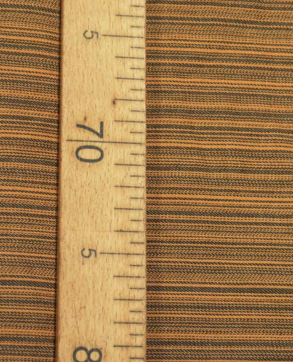 Ткань Хлопок Костюмный 1832 цвет оранжевый в полоску картинка 2