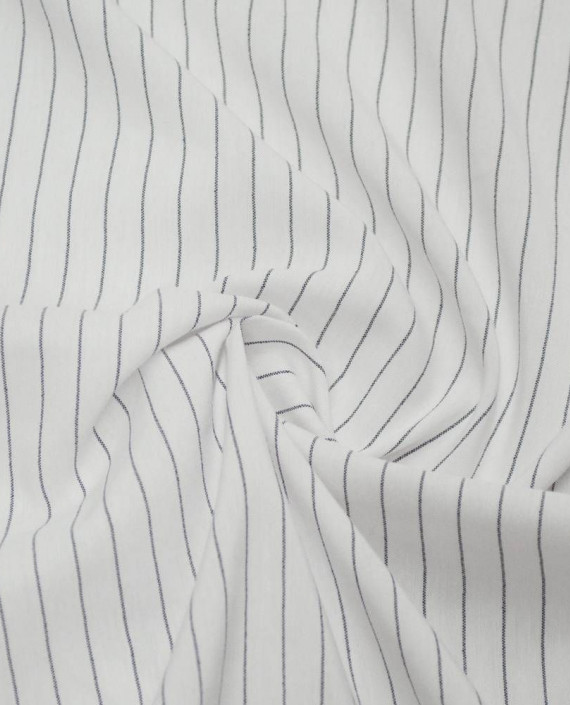 Ткань Хлопок Рубашечный 1874 цвет белый в полоску картинка