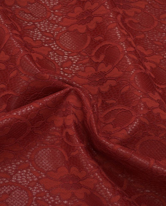 Ткань Искусственная Кожа - последний отрез 1.7м 1301 цвет бордовый цветочный картинка