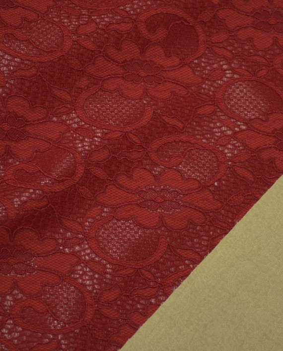 Ткань Искусственная Кожа - последний отрез 1.7м 1301 цвет бордовый цветочный картинка 1