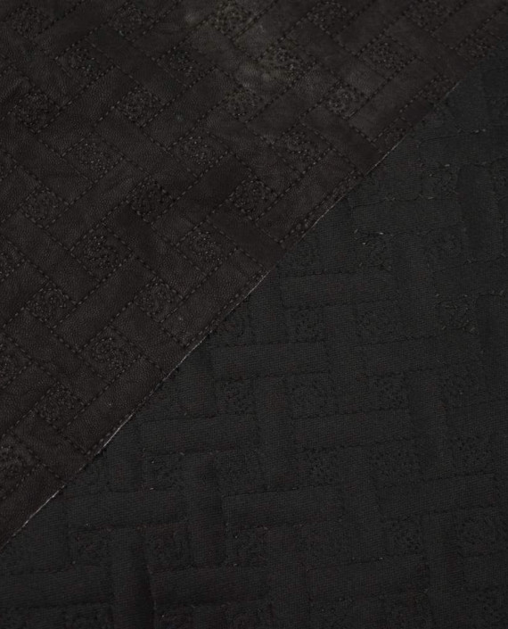 Ткань Кожа Искусственная 326 цвет черный картинка 1