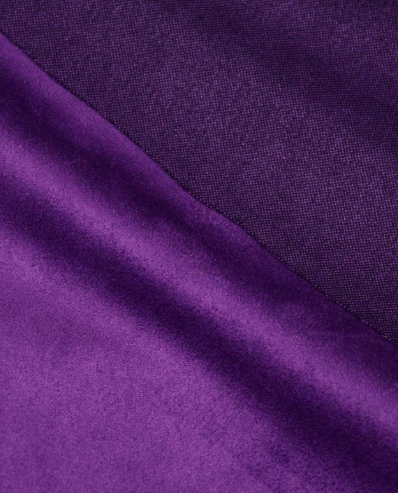Последний отрез-1.7м Ткань Замша Искусственная 1352 цвет фиолетовый картинка 1