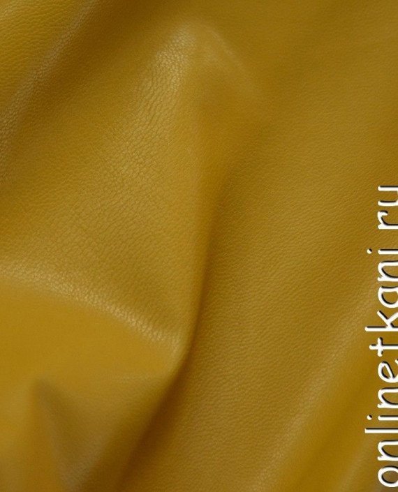 Ткань Искусственная кожа 197 цвет желтый картинка 2