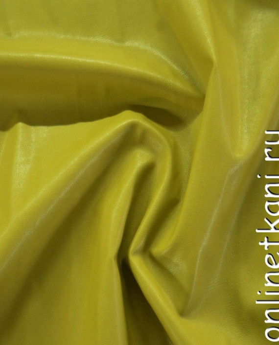 Ткань Искусственная кожа 208 цвет желтый картинка