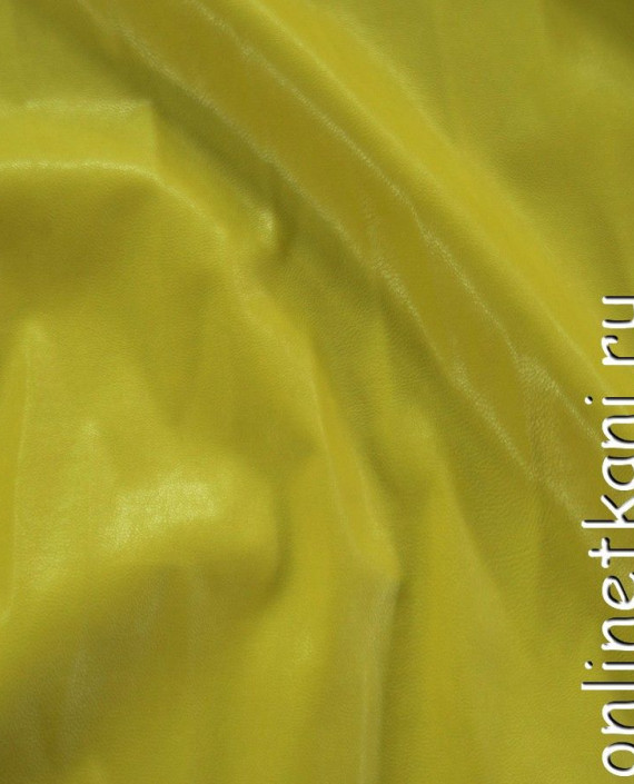 Ткань Искусственная кожа 208 цвет желтый картинка 2