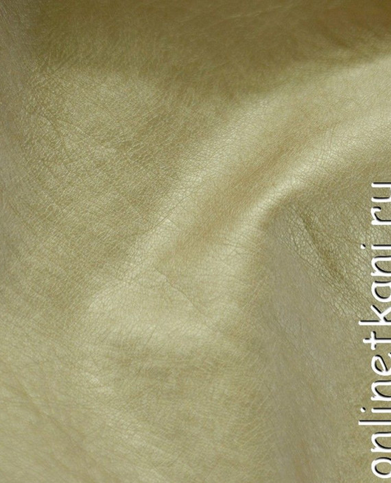 Ткань Искусственная кожа 210 цвет золотой картинка 1