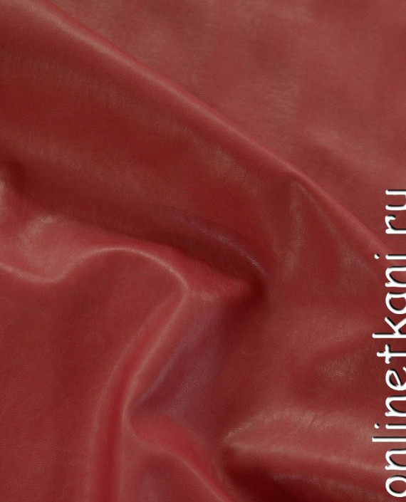 Ткань Искусственная кожа 219 цвет красный картинка 2