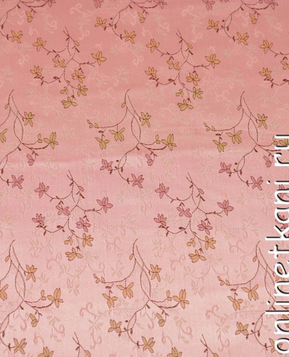 Ткань Китайский шелк  0078 цвет розовый цветочный картинка 1