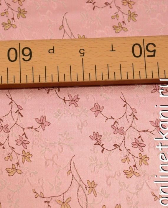 Ткань Китайский шелк  0078 цвет розовый цветочный картинка 2
