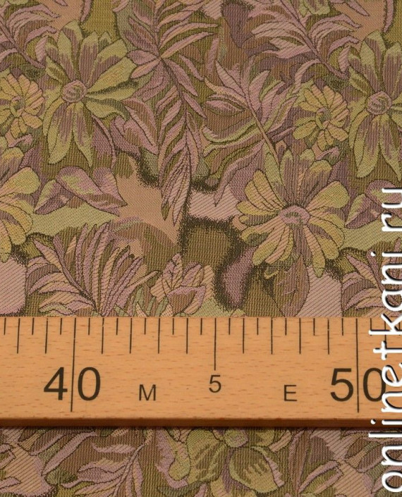 Ткань Китайский шелк  0085 цвет бежевый цветочный картинка 2