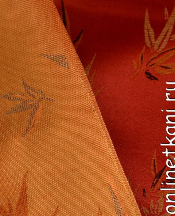 Ткань Китайский шелк  0088 цвет красный цветочный картинка 2
