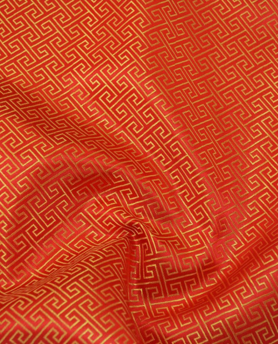 Китайский Шелк 0160 цвет красный геометрический картинка