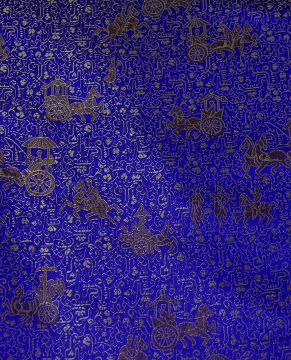 Китайский Шелк 0170 цвет синий абстрактный картинка