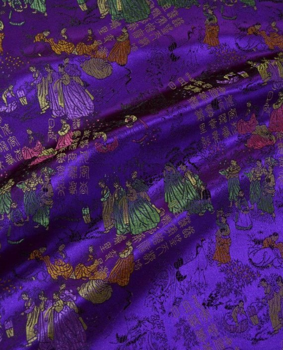 Китайский Шелк 0177 цвет фиолетовый абстрактный картинка