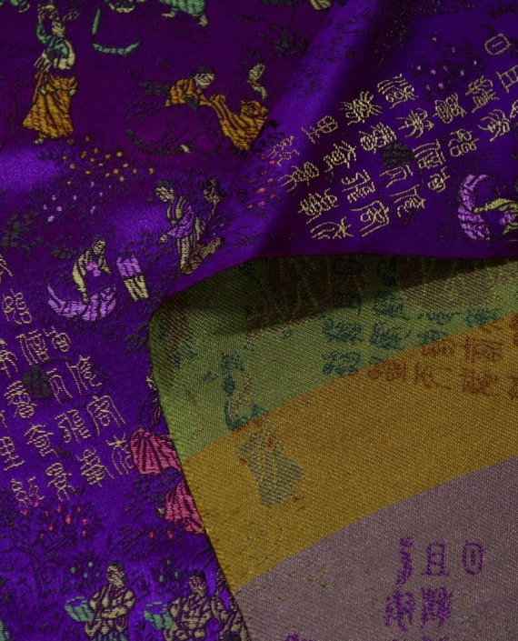 Китайский Шелк 0177 цвет фиолетовый абстрактный картинка 2