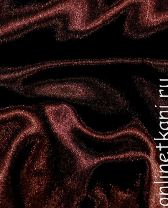 Ткань Креп-сатин "Бурый" 0005 цвет бордовый картинка