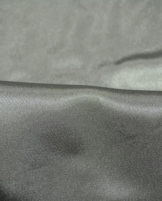 Ткань Креп-сатин "Темное серебро" 0012 цвет серый картинка 1