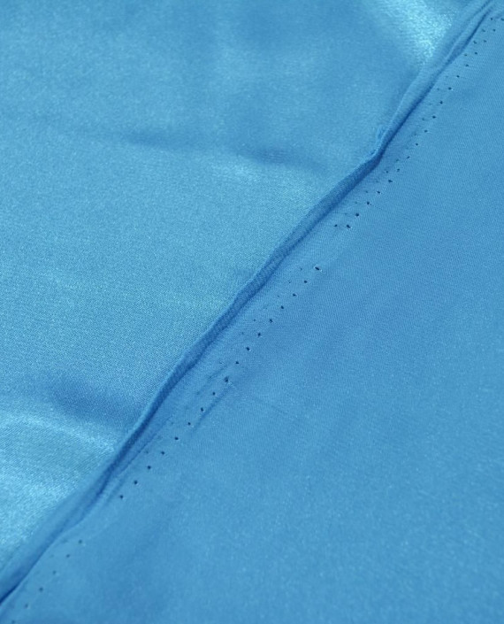 Ткань Креп-сатин "Лазурный" 0020 цвет голубой картинка 2