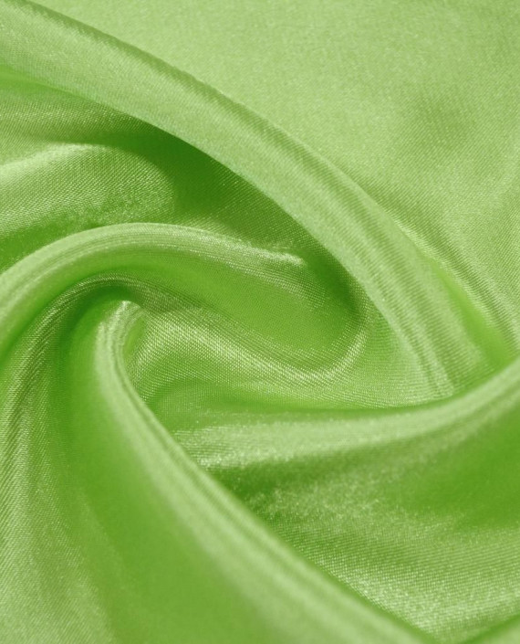 Ткань Креп-сатин "Салатовый" 0026 цвет зеленый картинка