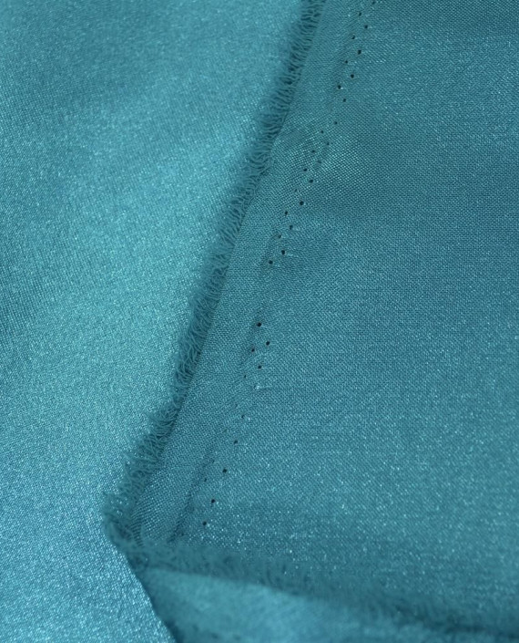 Ткань Креп-сатин "Зелено-Морской" 0031 цвет бирюзовый картинка 2