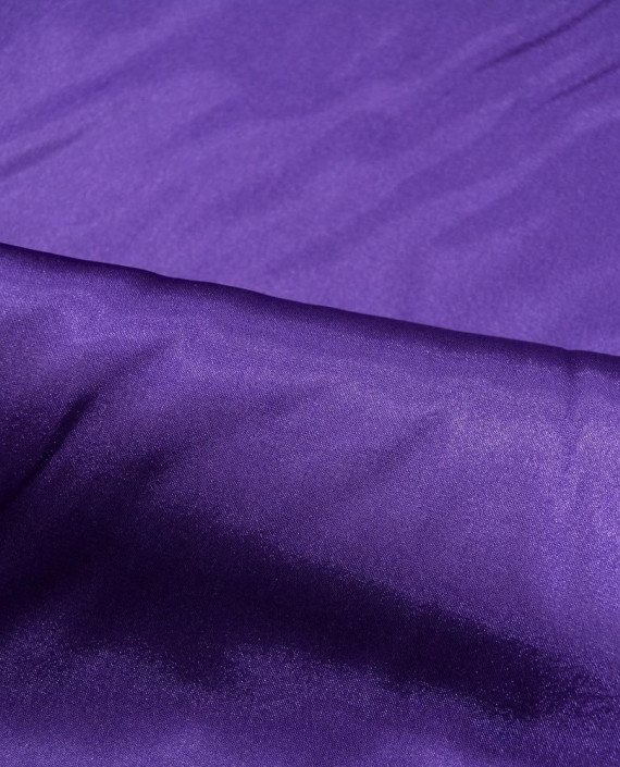 Ткань Креп-сатин "Темно-сиреневый" 0024 цвет фиолетовый картинка 1