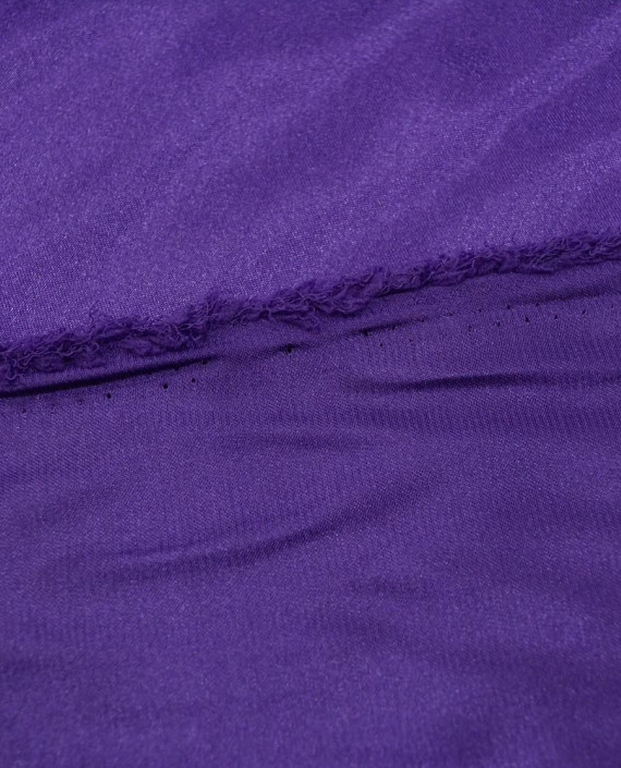 Ткань Креп-сатин "Темно-сиреневый" 0024 цвет фиолетовый картинка 2