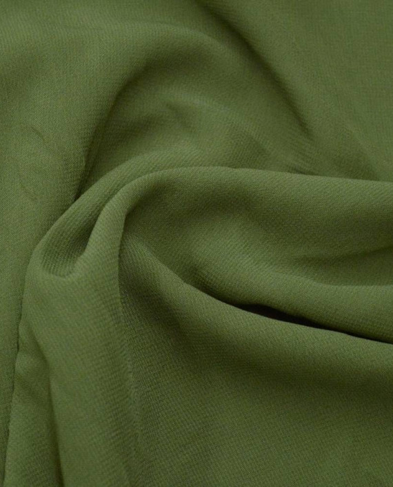 Ткань Креп-шифон 0032 цвет зеленый картинка 2