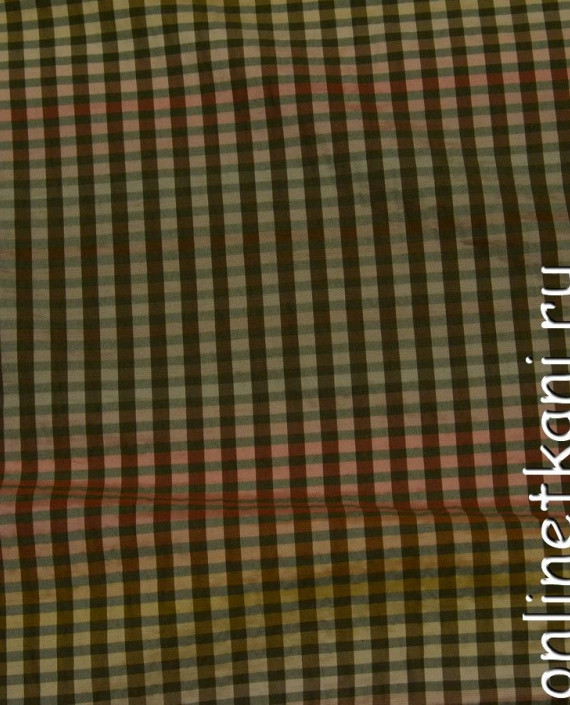 Ткань Курточная 059 цвет коричневый в клетку картинка