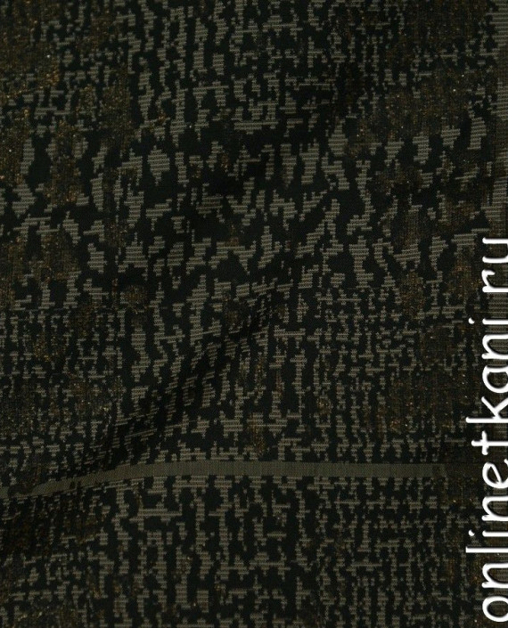 Ткань Курточная 109 цвет черный абстрактный картинка