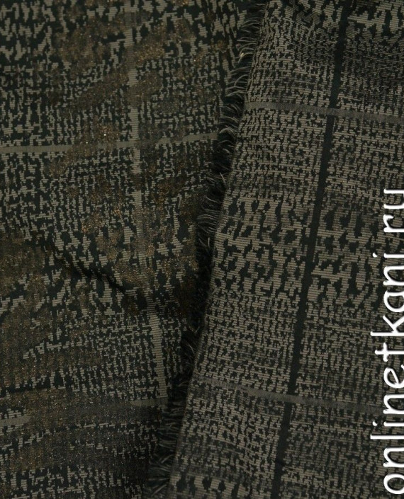 Ткань Курточная 109 цвет черный абстрактный картинка 1