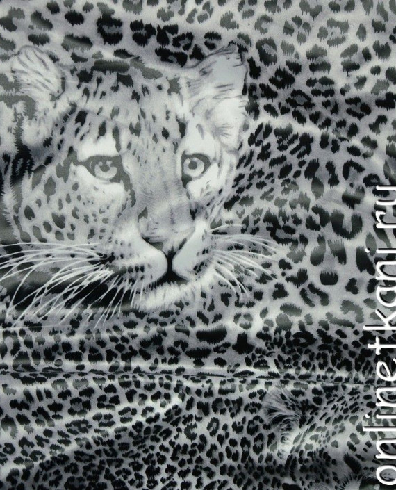 Ткань Курточная 123 цвет серый леопардовый картинка