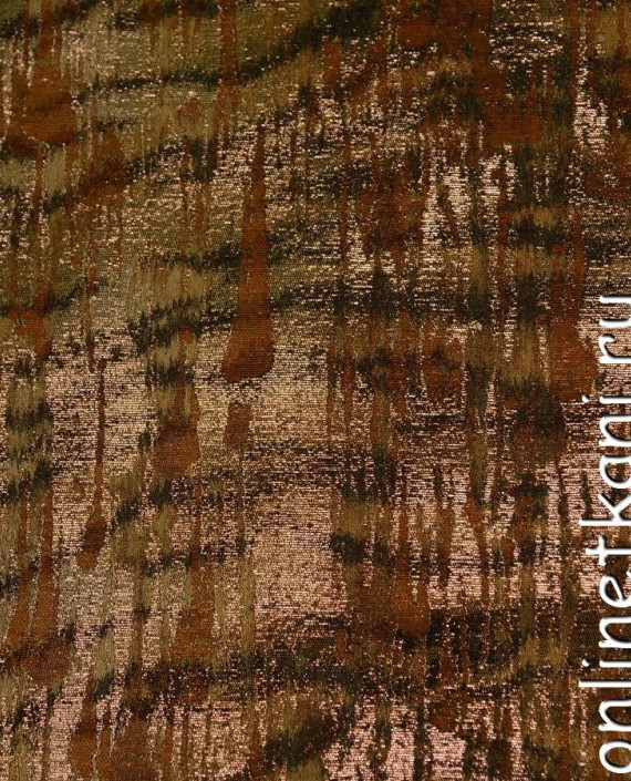 Ткань Курточная 127 цвет коричневый абстрактный картинка