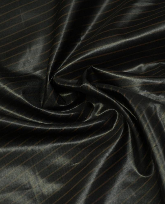 Ткань Курточная 320 цвет черный в полоску картинка
