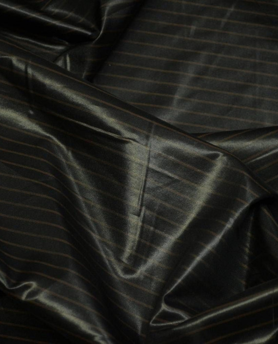 Ткань Курточная 320 цвет черный в полоску картинка 2