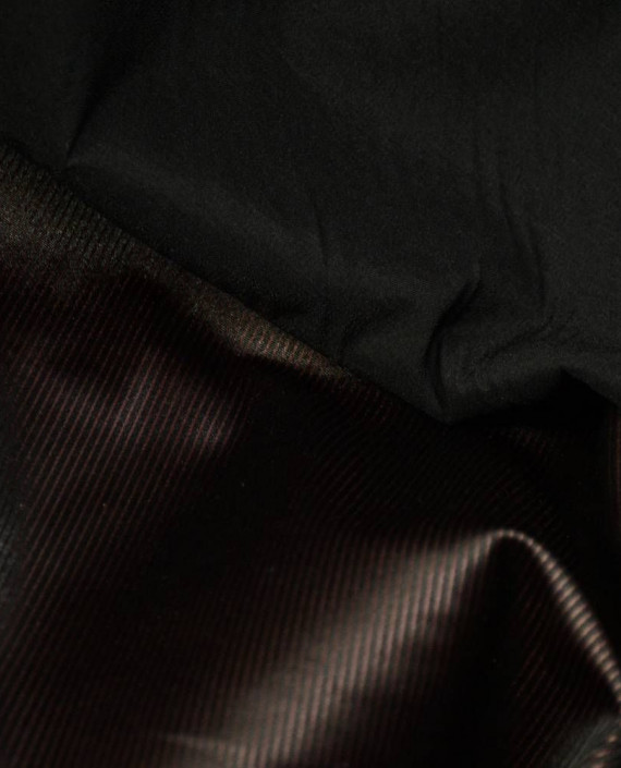 Последний отрез-2.4м Ткань Курточная  1380 цвет коричневый в полоску картинка 1
