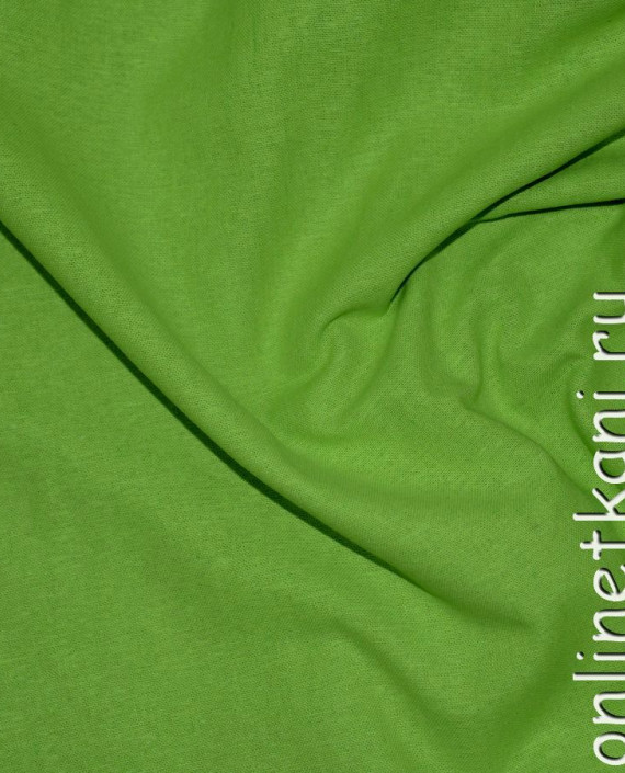Ткань Лен "Ярко-зеленый" 0064 цвет зеленый картинка