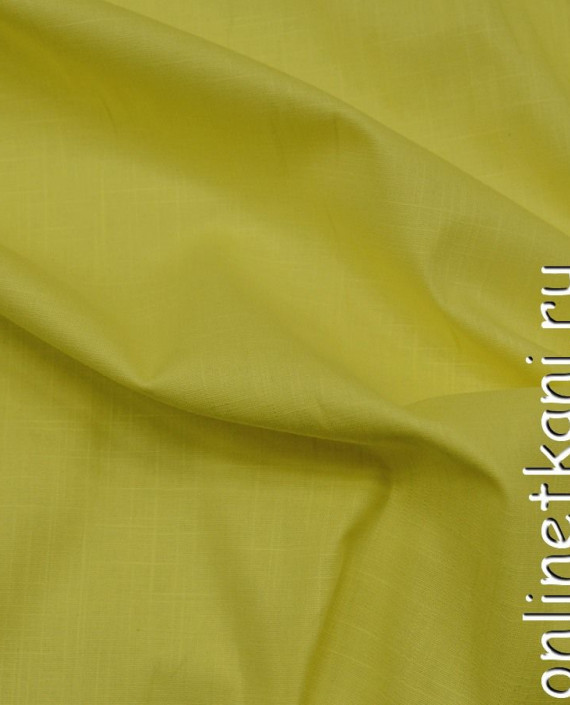 Ткань Лен 0140 цвет желтый картинка