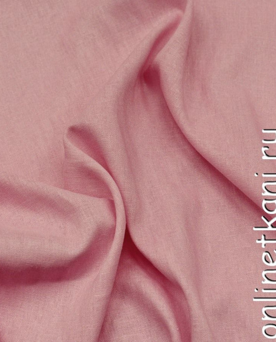 Ткань Лен 0152 цвет розовый картинка